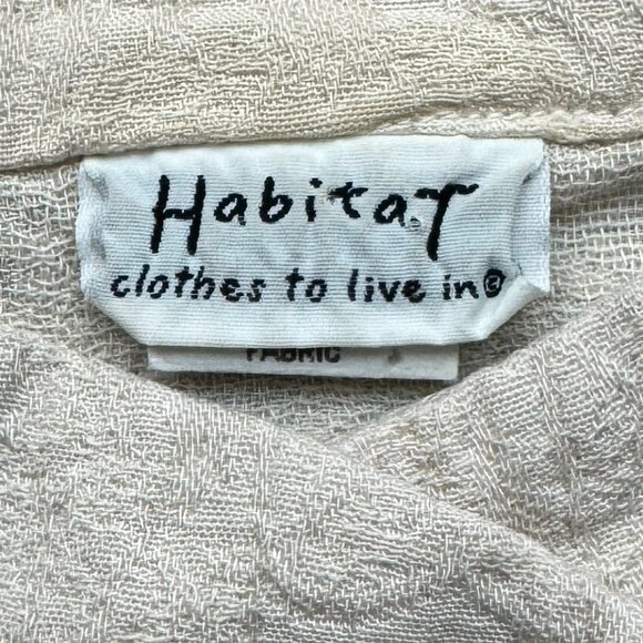 Habitat Women's Tencel Cotton Mother of Pearl Button Ivory Top Jacket Artsy Med - Picture 10 of 16